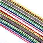 Nylon Elastic Wide Band, Flat with Stripe Pattern, Colorful, 50x1.3mm(EC-WH0013-24)