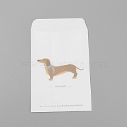 Kraft Paper Envelopes, Rectangle, Dog Pattern, 183x111x0.2mm, 10pcs/set(CON-WH0083-08B)