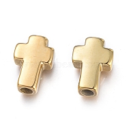 304 Stainless Steel Beads, Cross, Golden, 14~15x10x4mm, Hole: 2.7mm(STAS-F243-01G)