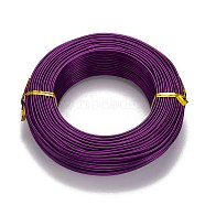 Round Aluminum Wire, Flexible Craft Wire, for Beading Jewelry Doll Craft Making, Dark Violet, 12 Gauge, 2.0mm, 55m/500g(180.4 Feet/500g)(AW-S001-2.0mm-11)