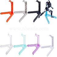 8 Sets 8 Style Plastic Model Toy Assembled Holder, for Doll Model Toy Support Stand Supplies, Mixed Color, 7.5~7.8x8.7~9.1x0.7~1.2cm, 1 set/style(AJEW-FH0002-33)