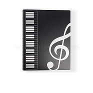 Plastic Piano Sheet Folder, Binder Music Holder, Music Score Organizer, Rectangle, Black, 500x315mm, Inner Diameter: 450x302mm, 40 sheets/book(MUSI-PW0002-035A)
