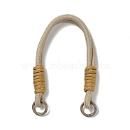 Nylon Cord Bag Handles, with Alloy Spring Gate Rings, for Bag Replacement Accessories, Olive, 34.5x1.55cm(AJEW-C035-04D)