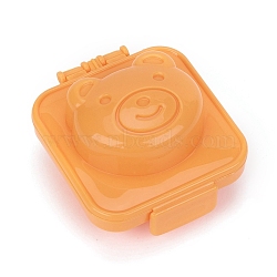 Bear Shape Cartoon Cute Boil Egg Sushi Rice Decorating Mold, Rice Ball Mold, Orange, 76.5x68.8x45.5mm(DIY-E034-07F)