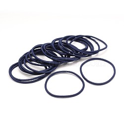 Girl's Hair Accessories, Nylon Thread Elastic Fiber Hair Ties, Ponytail Holder, Midnight Blue, 43mm(X-OHAR-J023-01)