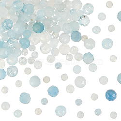 150Pcs 3 Styles Natural Aquamarine Beads Strands, Faceted, Round, 2~4mm, Hole: 0.5mm, 50pcs/style(G-OC0004-50)