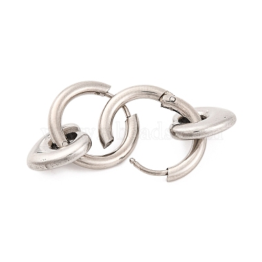 Boucles d'oreilles créoles en acier inoxydable anti-ternissement 304 pour femmes(EJEW-Z057-14P-03)-2