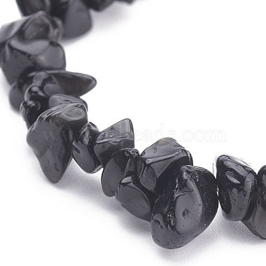 Natural Obsidian Chips Beaded Jewelry Set(SJEW-JS01232-01)-7