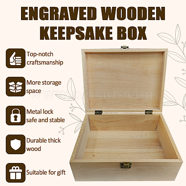 Rectangle Wooden Memory Keepsake Boxes with Lids(CON-WH0101-016)-4