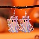 Halloween Ghost Acrylic Dangle Earrings(FS-WG53D30-03)-1