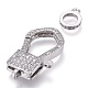 Brass Micro Pave Cubic Zirconia Lobster Claw Clasps(ZIRC-M108-13A-P)-2