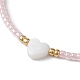 bracelets de perles tressées en coquillage naturel et graines de verre en forme de cœur(BJEW-JB09922-01)-3