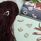 Craspire 8 шт. 4 заколка для волос из пластика и сплава со стразами в стиле цветка(PHAR-CP0001-07)-5