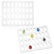 Acrylic Bead Counter Board, Rectangle, Clear, 16x20x0.4cm, Inner Diameter: 3x1.8cm(TOOL-WH0136-104A)