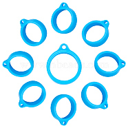 Gorgecraft 60Pcs Silicone Pendant, for Electronic stylus & Lighter Making, Ring, Deep Sky Blue, 29x24.5x7mm, Hole: 3mm, 20.5mm inner diameter(SIL-GF0001-44)