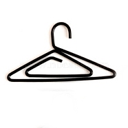 Metal Paper Clips, Bookmark Marking Clips, Cartoon Cute Style, Clothes Hanger Shape, Black, 37x20mm(OFST-PW0001-022H)
