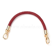 PU Leather Bag Strap, with Alloy Swivel Clasps, Bag Replacement Accessories, Indian Red, 41.5x1cm(FIND-G010-C03)
