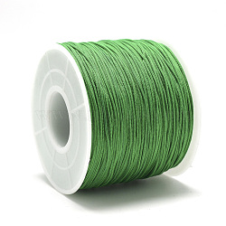 Polyester Cords, Lime Green, 0.5~0.6mm, about 131.23~142.16 yards(120~130m)/roll(OCOR-Q038-233)