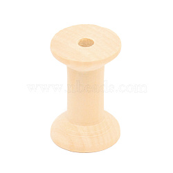 Wooden Empty Spools for Wire, Thread Bobbins, Wheat, 4.8x3.1~3.2cm(WOOD-WH0025-20)