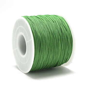 Polyester Cords, Lime Green, 0.5~0.6mm, about 131.23~142.16 yards(120~130m)/roll