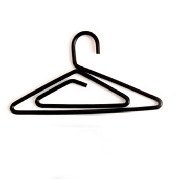 Metal Paper Clips, Bookmark Marking Clips, Cartoon Cute Style, Clothes Hanger Shape, Black, 37x20mm