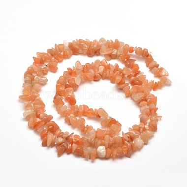 Natural Red Aventurine Chip Bead Strands(X-G-M205-10A)-2