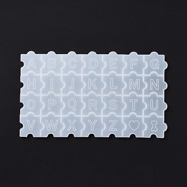 Lettre majuscule motif pièce de puzzle moules en silicone(DIY-L067-G01)-4