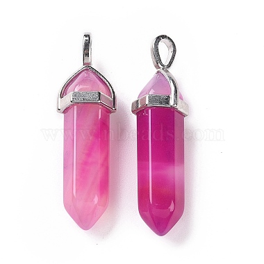 Natural Agate Double Terminated Pointed Pendants(G-F295-05H)-4