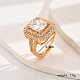 Brass Ring Micro Pave CLear Zirconia for Women(WB7232)-1