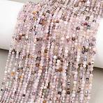 Natural Purple Rutilated Quartz Beads Strands, Faceted, Round, 2.5mm, Hole: 0.5mm, about 151pcs/strand, 14.96''(38cm)(G-RM250104-D7)