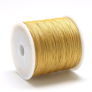 Nylon Thread, Chinese Knotting Cord, Goldenrod, 0.8mm, about 109.36 yards(100m)/roll(NWIR-Q008A-562)