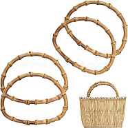 Bamboo D Shaped Handles Replacement, for Handmade Bag Handbags Purse Handles, BurlyWood, 10.5~10.9x14.2~14.5x0.85cm, Inner Size: 9x13cm(FIND-CA0001-17)