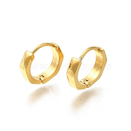 Ion Plating(IP) 304 Stainless Steel Hoop Earrings, Polygon, Golden, 12x12.5x2.5mm(EJEW-H018-05G-02)