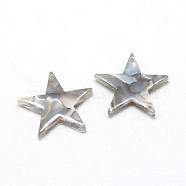 Cellulose Acetate(Resin) Pendants, Star, Gray, 20.5x21x2.5mm, Hole: 1.5mm(KY-S118C-A310)