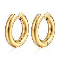 304 Stainless Steel Huggie Hoop Earrings, Golden, 20x4mm(PW-WG92571-27)