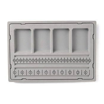 Resin Flocking Bead Design Boards, for Bracelet Making, Gray, 19.5x28.2x1.7cm
