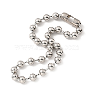 304 juego de collar y pulsera de cadena de bolas de acero inoxidable(STAS-D181-02P-02A)-2
