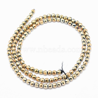 Electroplate Non-magnetic Synthetic Hematite Beads Strands(G-L487-C-21)-3