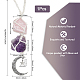 Natural Raw Rose Quartz & Amethyst Pendant Decoration(HJEW-WH0043-21B)-2