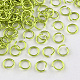 Aluminum Wire Open Jump Rings(X-ALUM-R005-0.8x6-07)-1