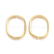 Brass Linking Rings, Quick Link Connector, Cadmium Free & Lead Free, Long-Lasting Plated, Oval, Real 24K Gold Plated, 12x9x2mm, Inner Diameter: 10x7mm(KK-M250-24D-G)