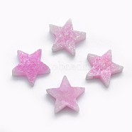Electroplate Natural Druzy Quartz Charms, Star, Rainbow Plated, 12~12.5x13x5~7mm, Hole: 0.8mm(G-P382-I18)