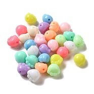 Opaque Acrylic Beads, Paw Print, Mixed Color, 11x12x9mm, Hole: 1.6mm, about 724pcs/500g(SACR-G038-01)