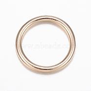 Alloy Welded Round Rings, Soldered Jump Rings, Closed Jump Rings, Lead Free & Cadmium Free & Nickel Free, Ring, Light Gold, 12 Gauge, 18.5x2mm, Inner Diameter: 15mm(PALLOY-AD48904-MG-NR)