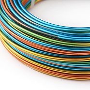 Round Aluminum Wire, Colorful, 12 Gauge, 2mm, about 23.4m/roll(AW-E002-2mm-04)