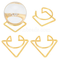 4Pcs 2 Style Iron Napkin Rings, Napkin Holder Adornment, Restaurant Daily Accessories, Triangle/Square, Golden, 46.5~59x46.5~66x18mm, Inner Diameter: 37.5~40mm, 2pcs/style(AJEW-DR0001-16)