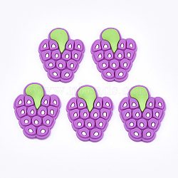 PVC Plastic Cabochons, Grape, Orchid, 27x21x3mm(PVC-T004-22)