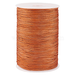 Elite 200 Yards Nylon Braided Threads, Chinese Knot Cord, Round, Chocolate, 1.5mm, about 200.00 Yards(182.88m)/Roll(NWIR-PH0002-23G)