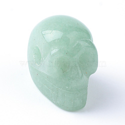 Natural Green Aventurine Beads, Skull, 15~17x19~22x9~13mm, Hole: 3~4mm(G-R398-12)