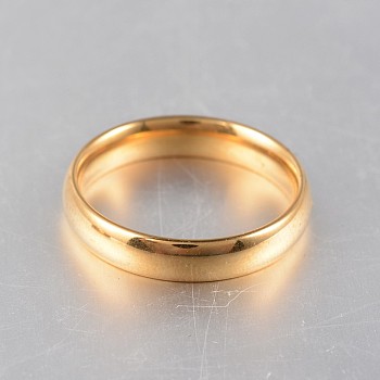 304 Stainless Steel Rings, Golden, 16~19mm